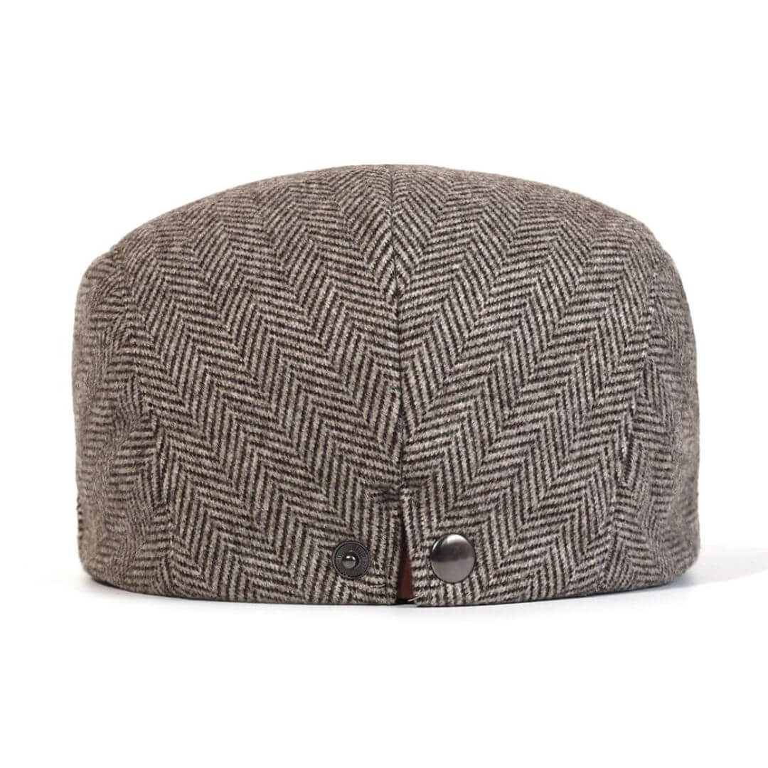 Wollen ivy cap met visgraat — HELLEVOETSLUIS