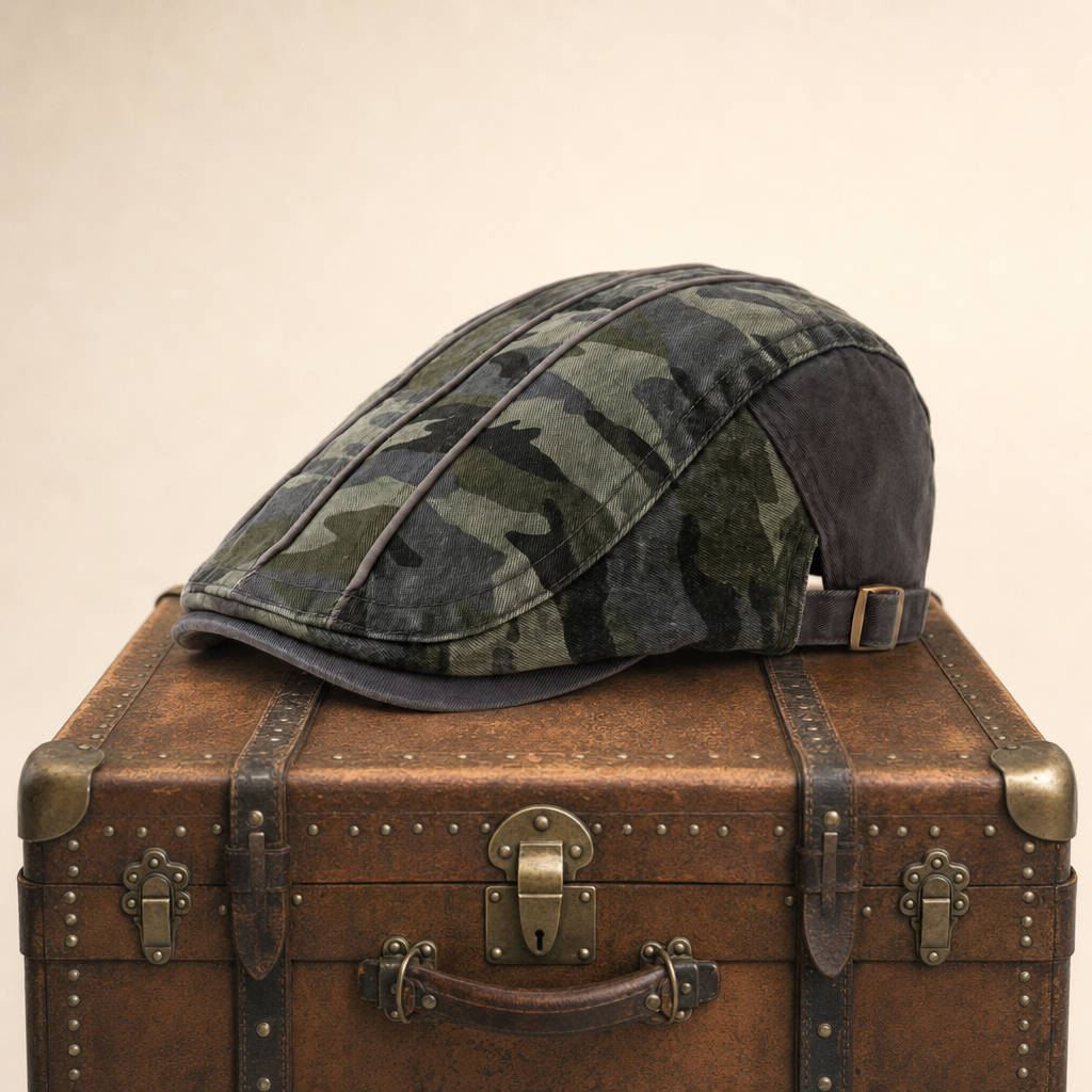 Katoenen chauffeurspet met camouflage — OOSTZAAN
