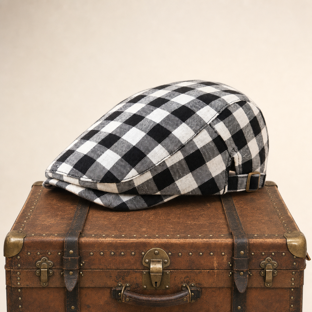 Wollen flatcap met visgraat — VALTHE