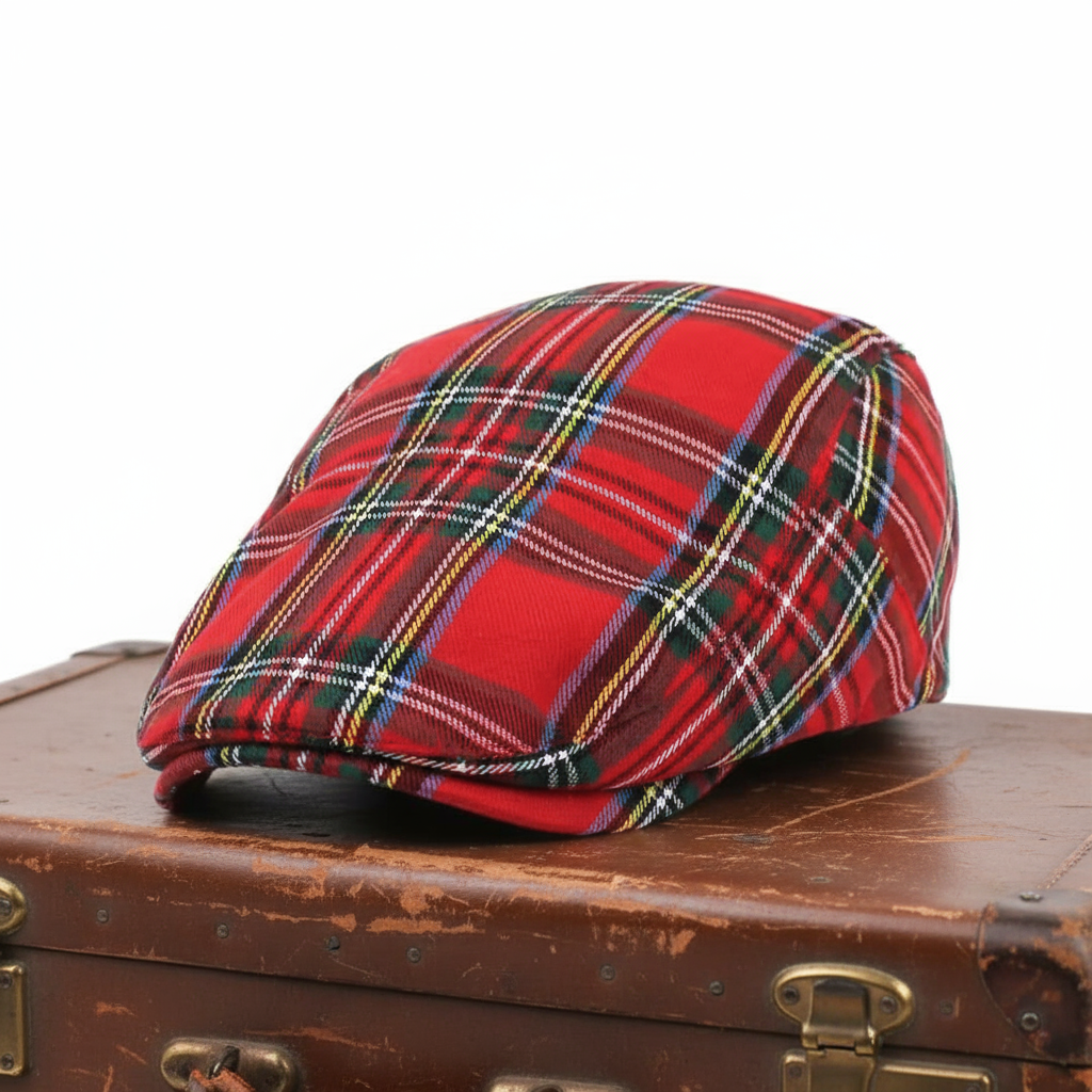 Katoenen ivy cap met tartan — BLEISWIJK