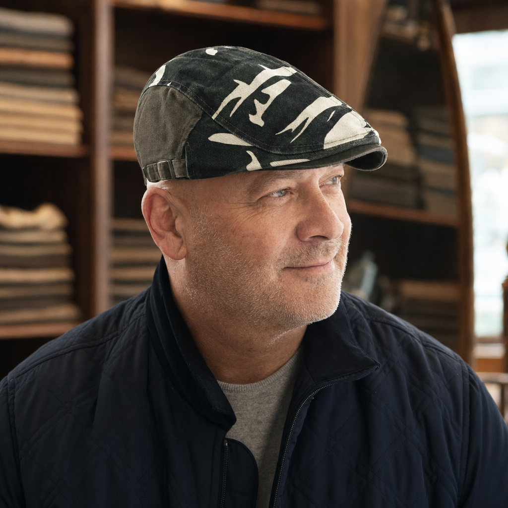 Katoenen chauffeurspet met camouflage — TZUMMARUM