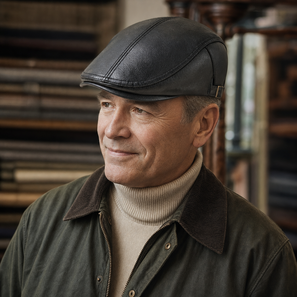 Leren flatcap — WOLPHAARTSDIJK