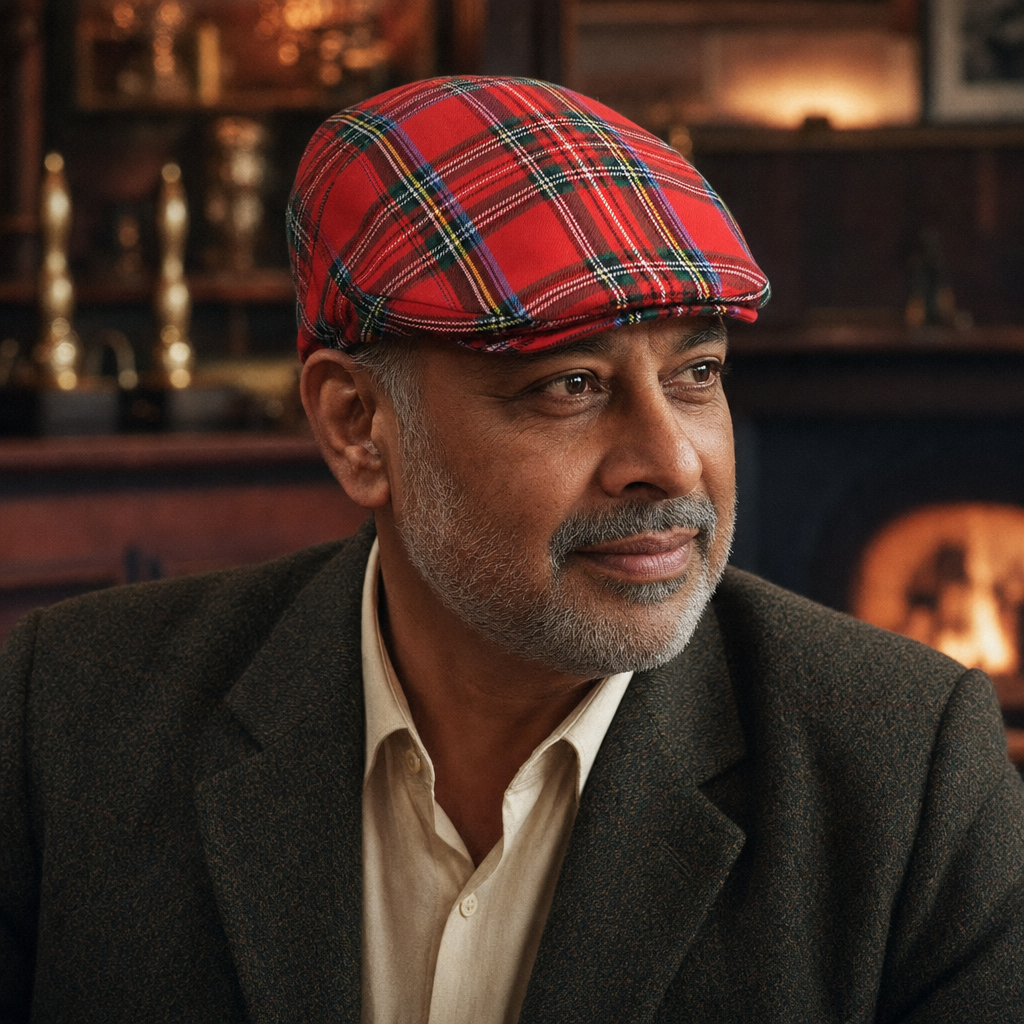 Flatcap van wolmix met ruit — STEENWIJK