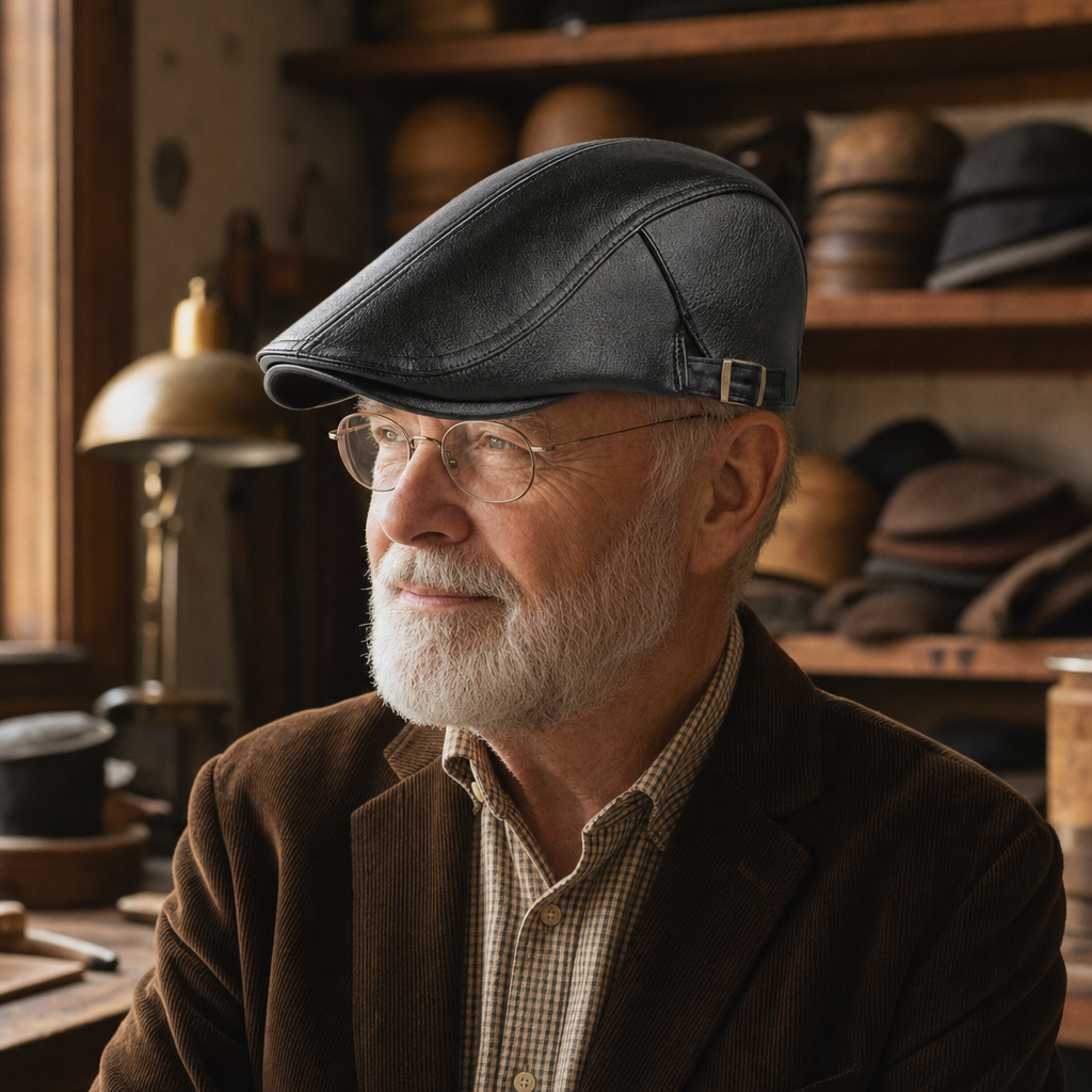 Leren flatcap — EDE