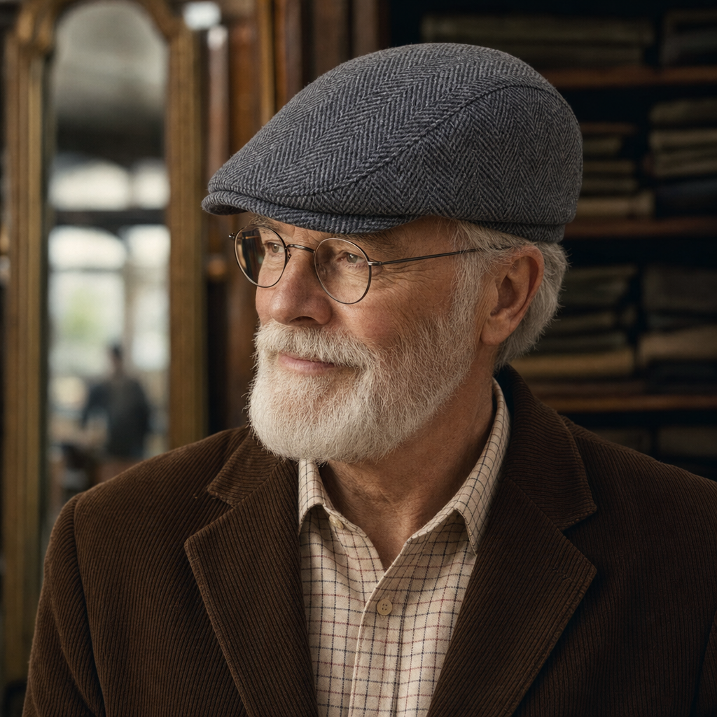 Wollen flatcap met visgraat — TERNEUZEN