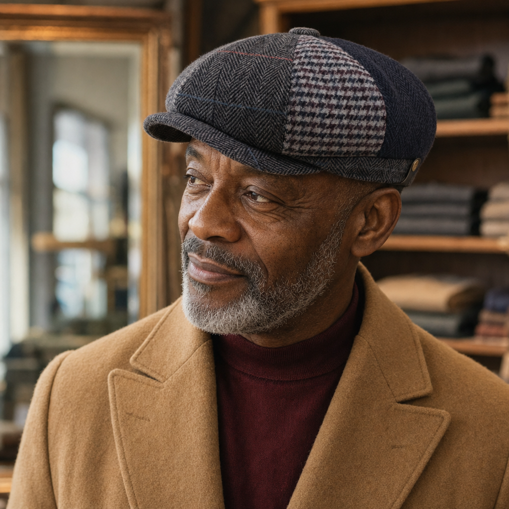 Wollen flatcap met patchwork — HAPERT