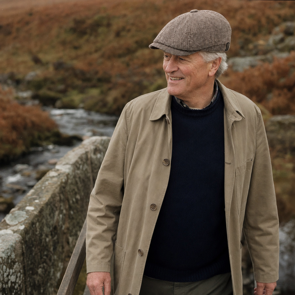 Wollen flatcap met visgraat — ODOORN