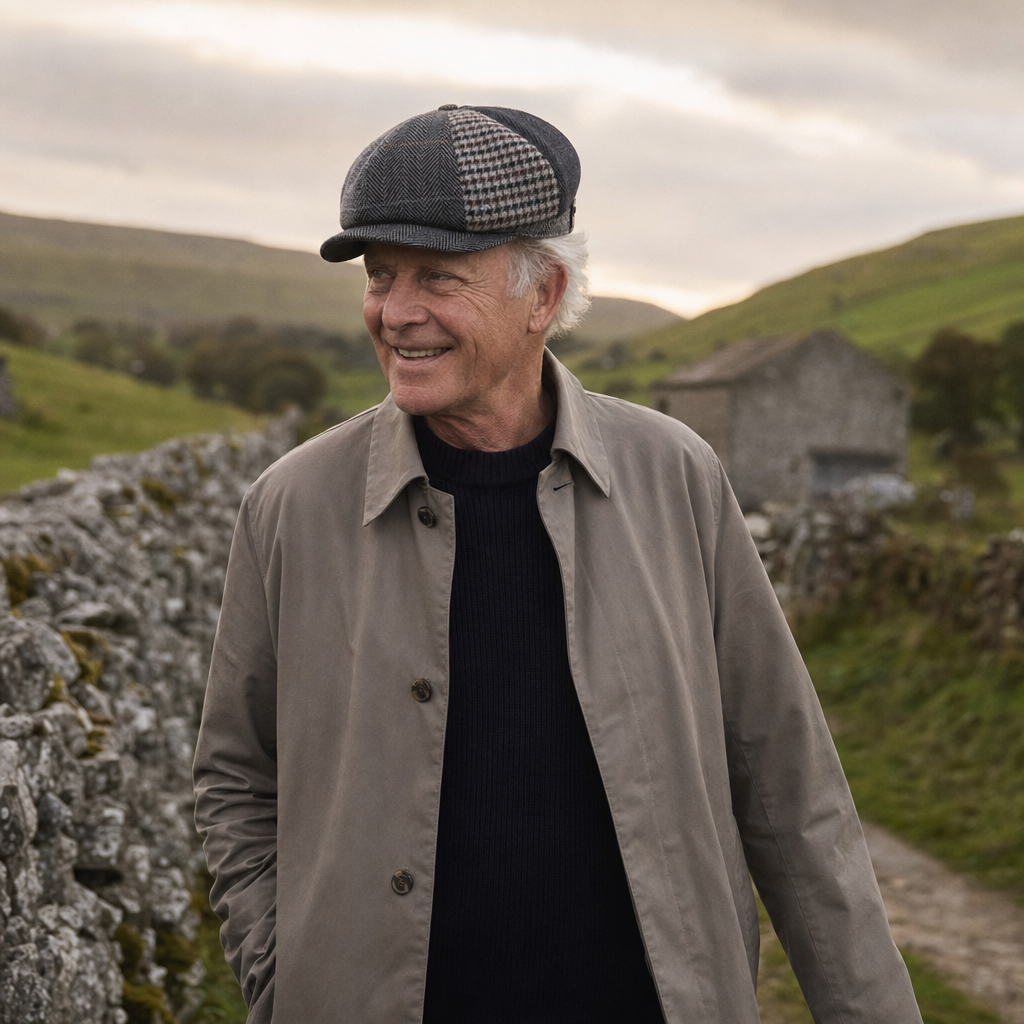Wollen flatcap met patchwork — HOOGEVEEN