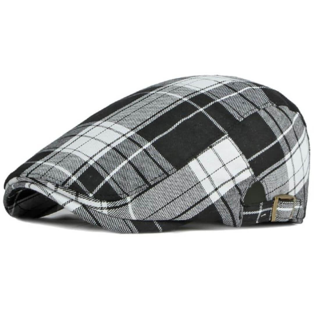 Katoenen flatcap met ruit — KATWIJK