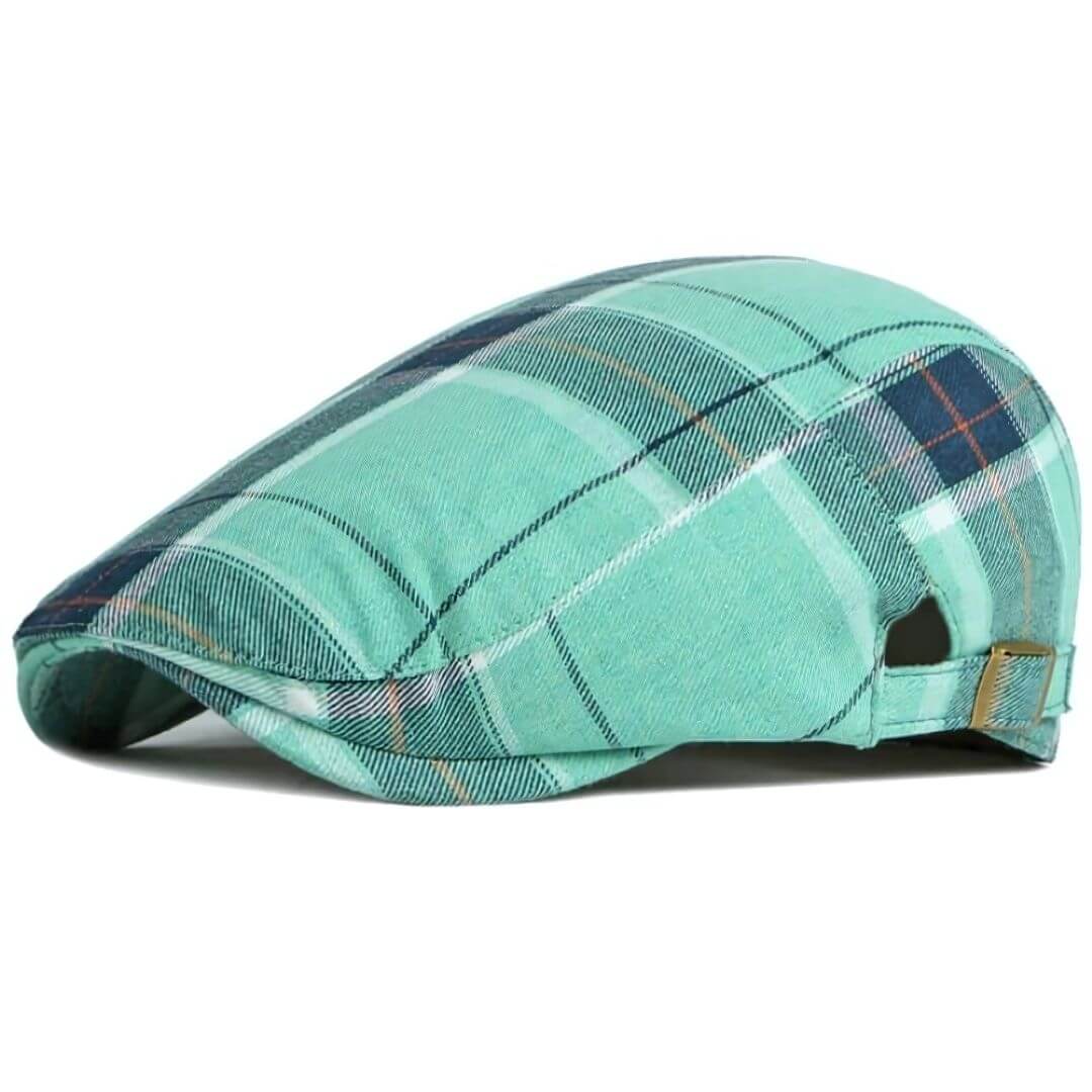 Katoenen flatcap met ruit — KATWIJK