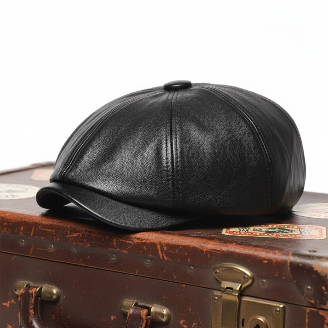 Leren flatcap — VORDEN