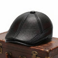 Leren flatcap — DONKERBROEK