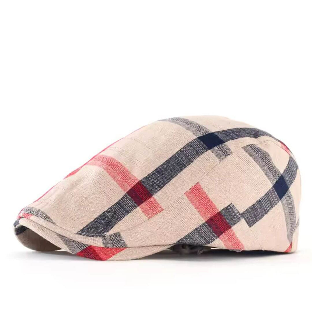 Katoenen flatcap met ruit — EDAM