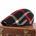 Katoenen flatcap met ruit — EDAM