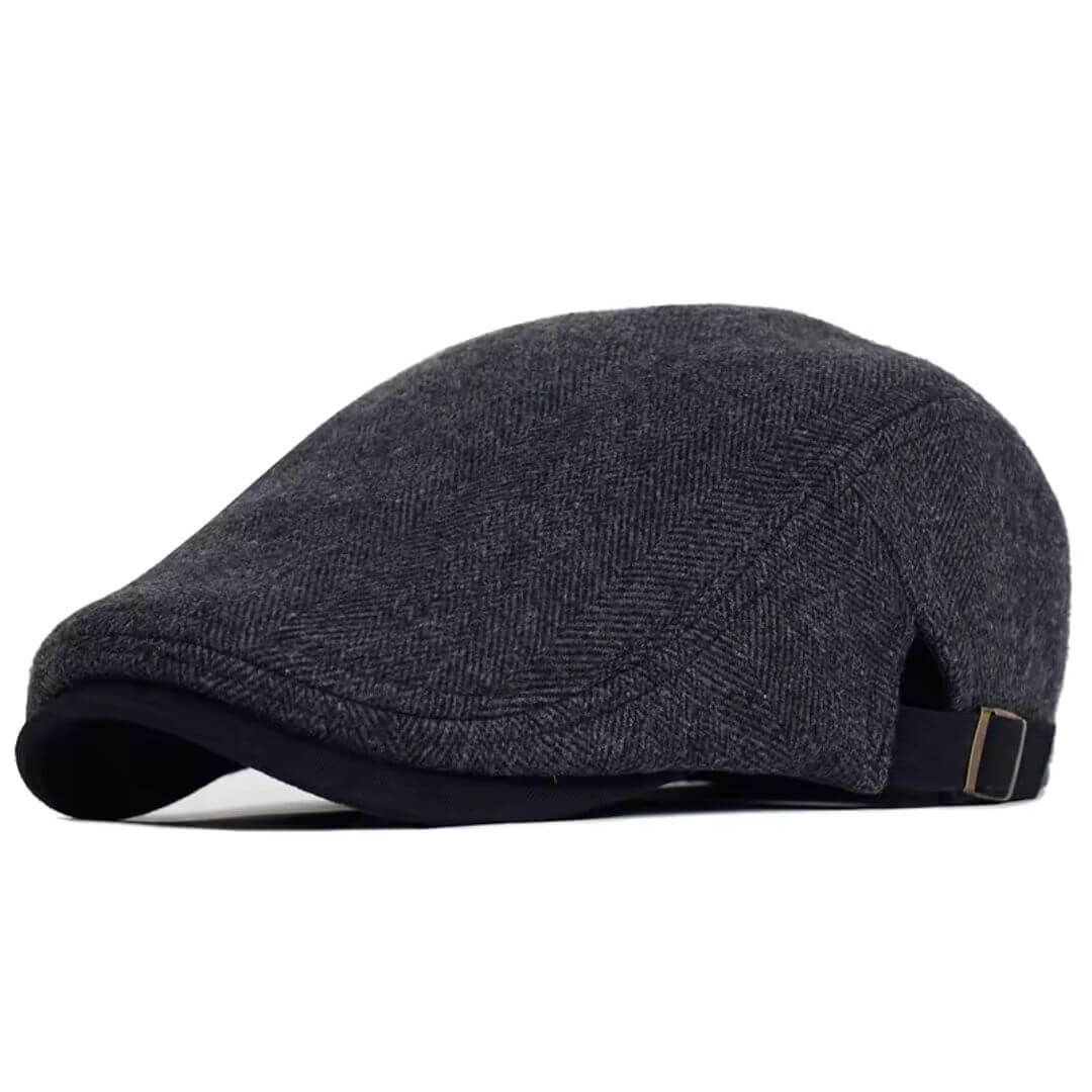 Wollen flatcap met visgraat — HALSTEREN