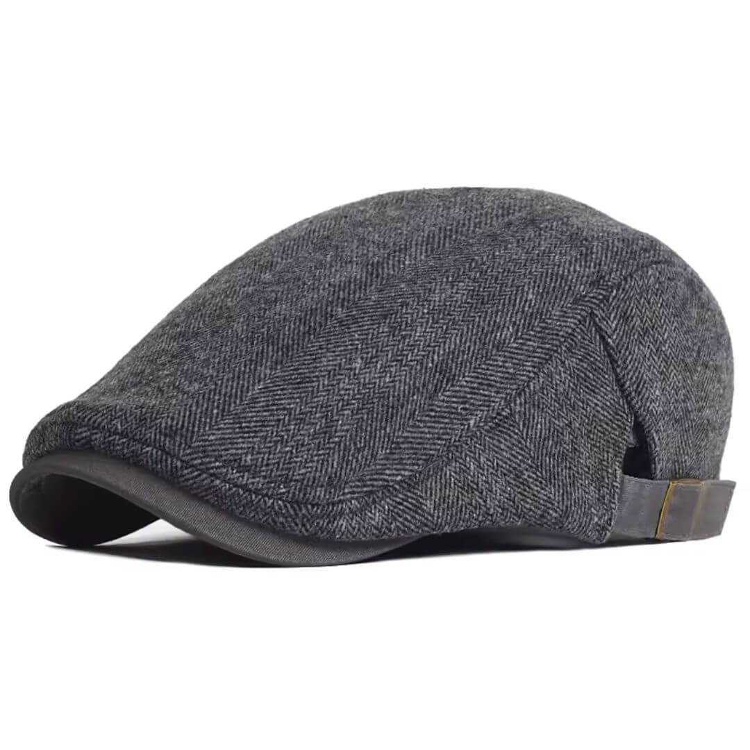 Wollen flatcap met visgraat — HALSTEREN