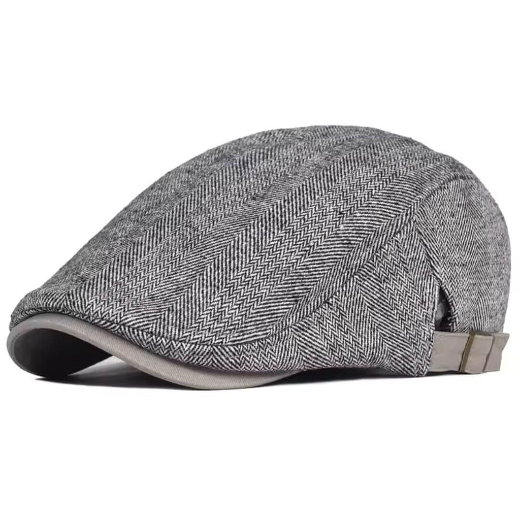 Wollen flatcap met visgraat — HALSTEREN