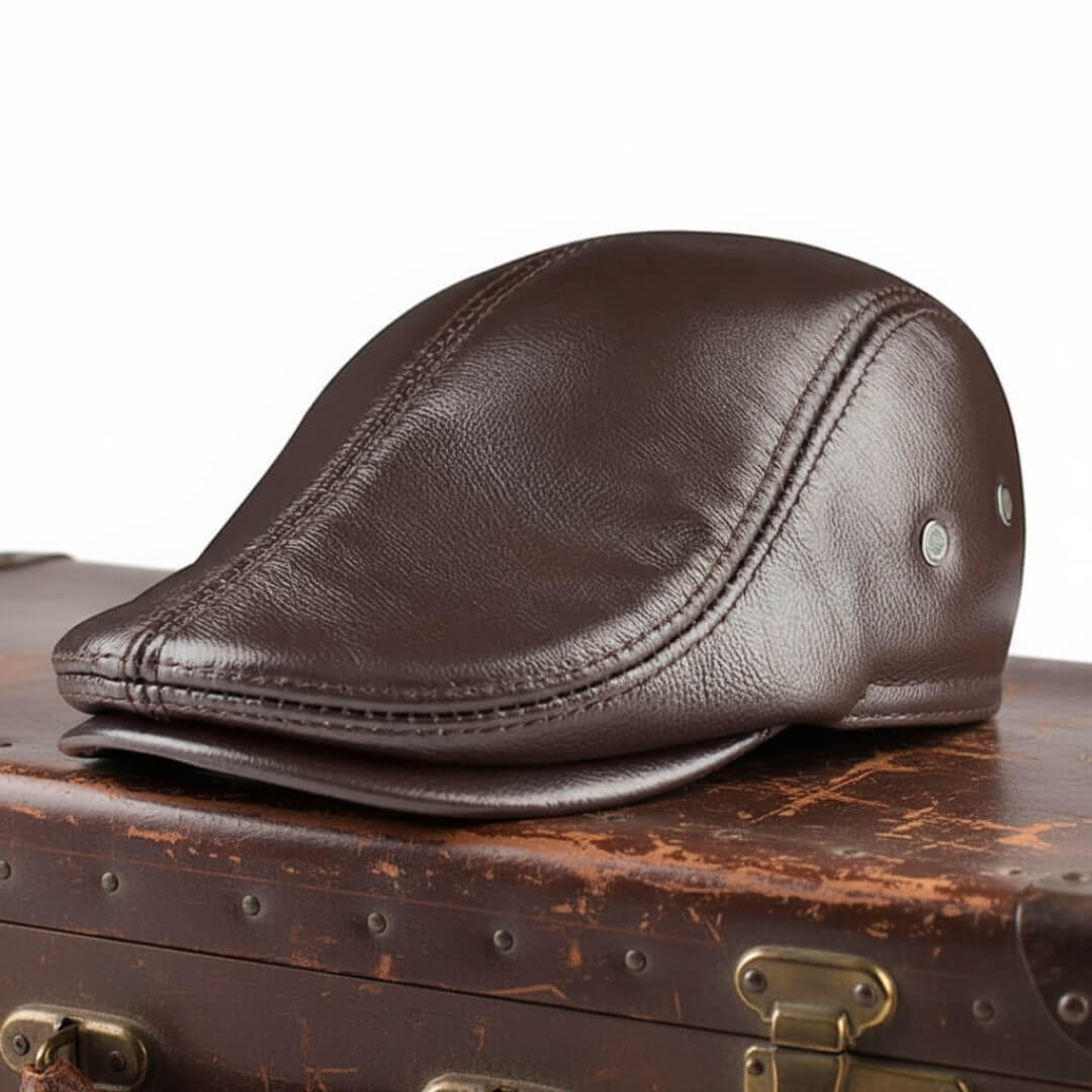 Leren ivy cap — SILVOLDE
