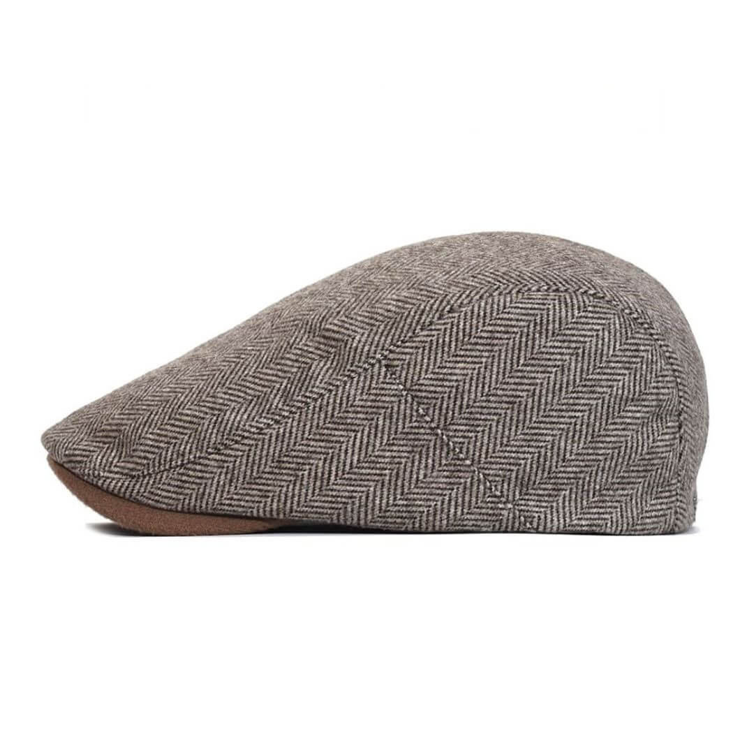Wollen ivy cap met visgraat — HELLEVOETSLUIS