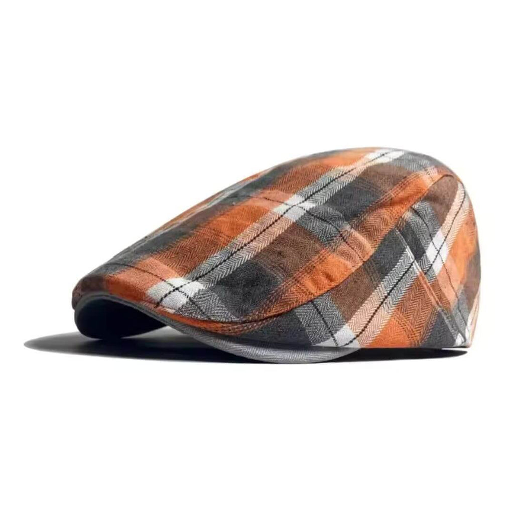 Katoenen flatcap met ruit — AALSMEER