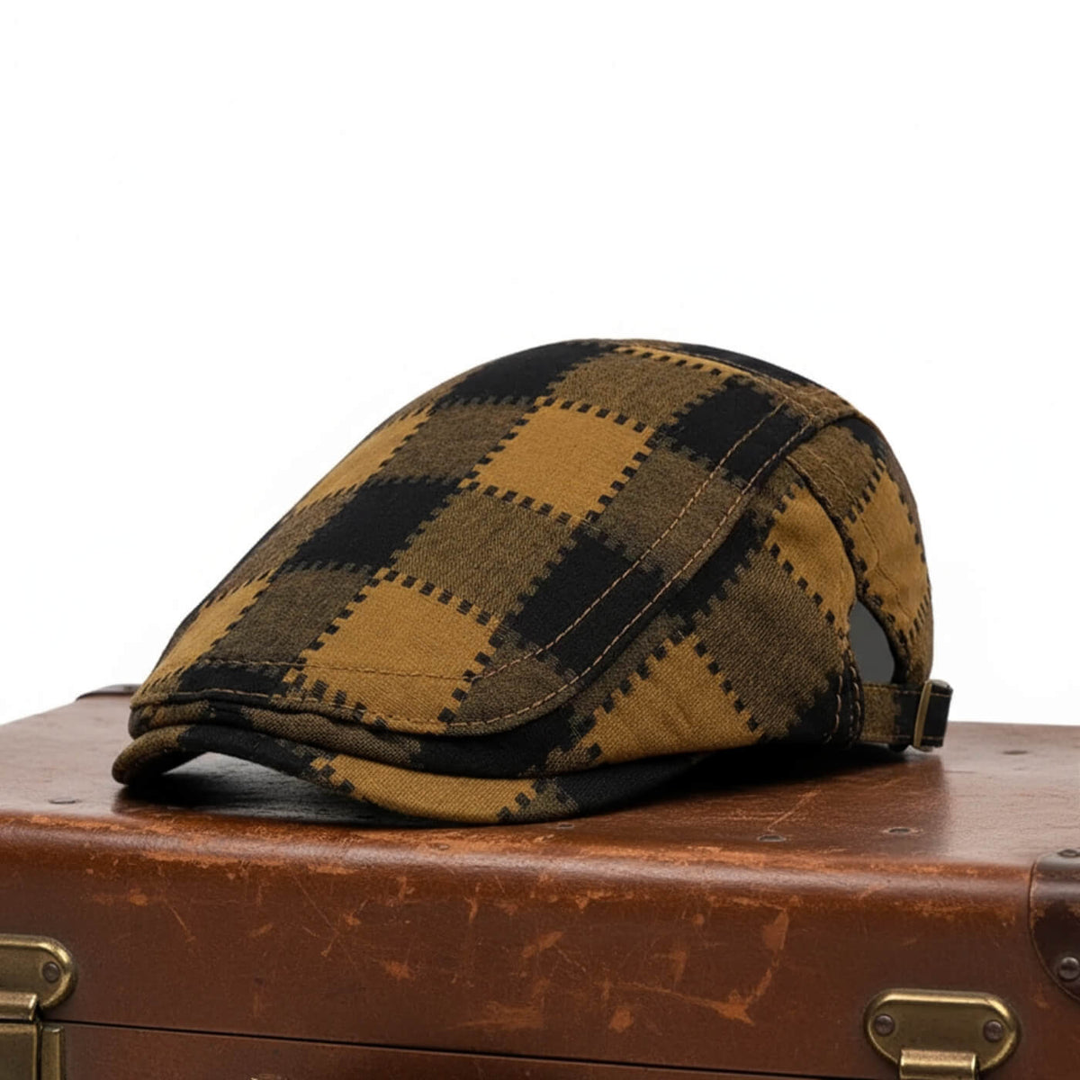 Katoenen flatcap met ruit — WINSUM