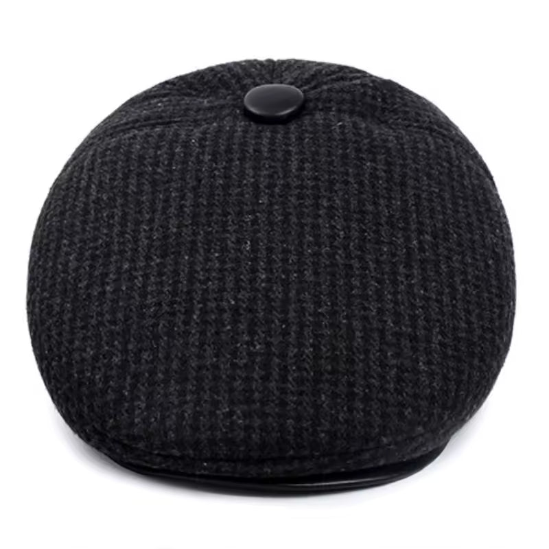 Wollen chauffeurspet met oorkleppen — RIJEN