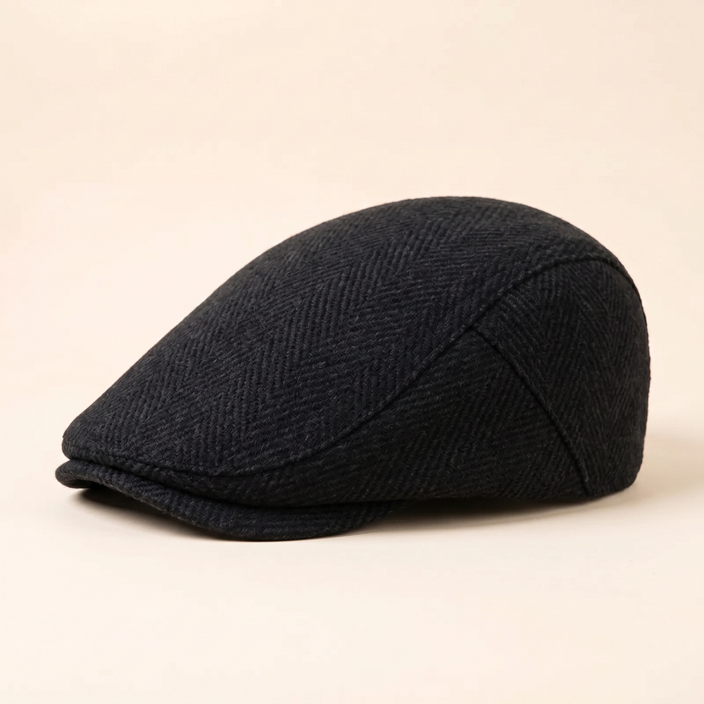 Wollen flatcap met visgraat — TERNEUZEN