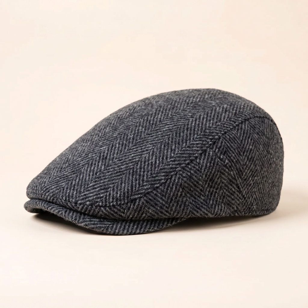 Wollen flatcap met visgraat — TERNEUZEN