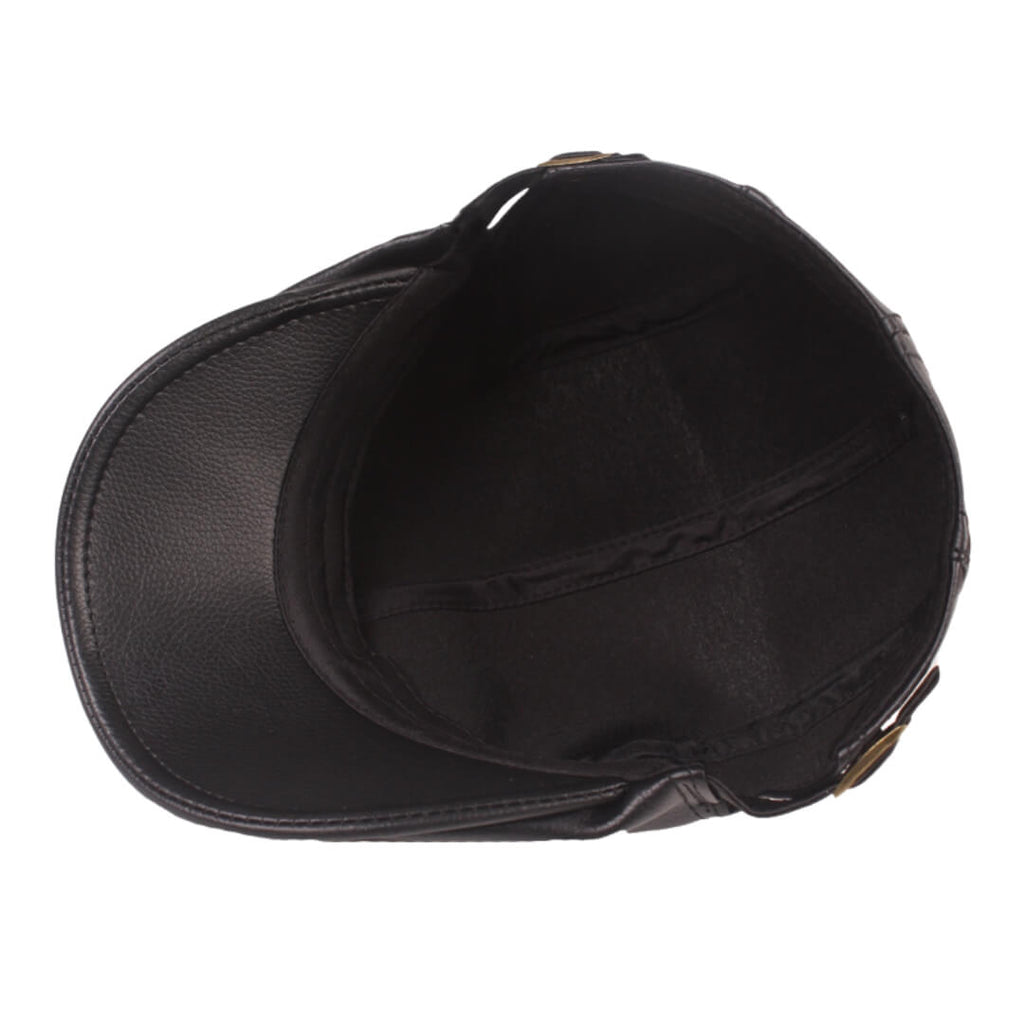 Leren flatcap — DENEKAMP