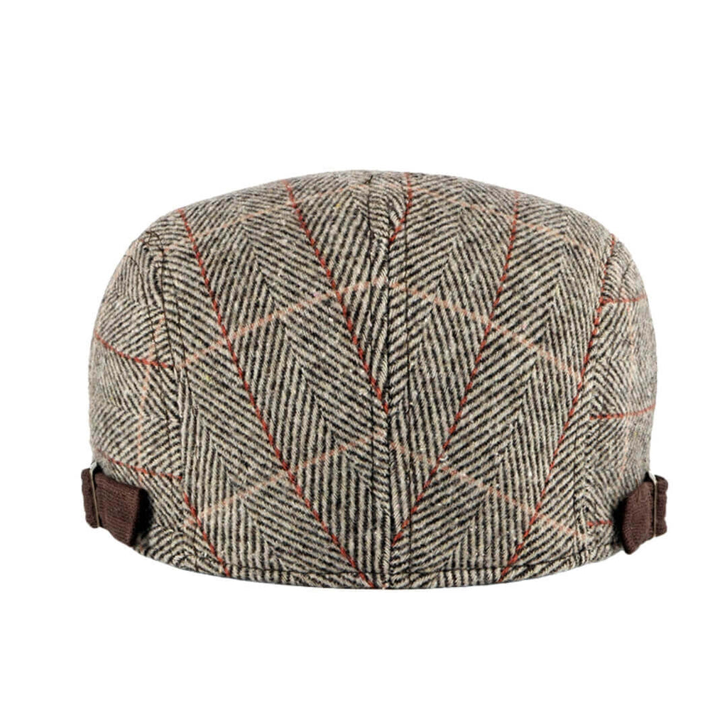 Katoenen flatcap met visgraat — WADDINXVEEN