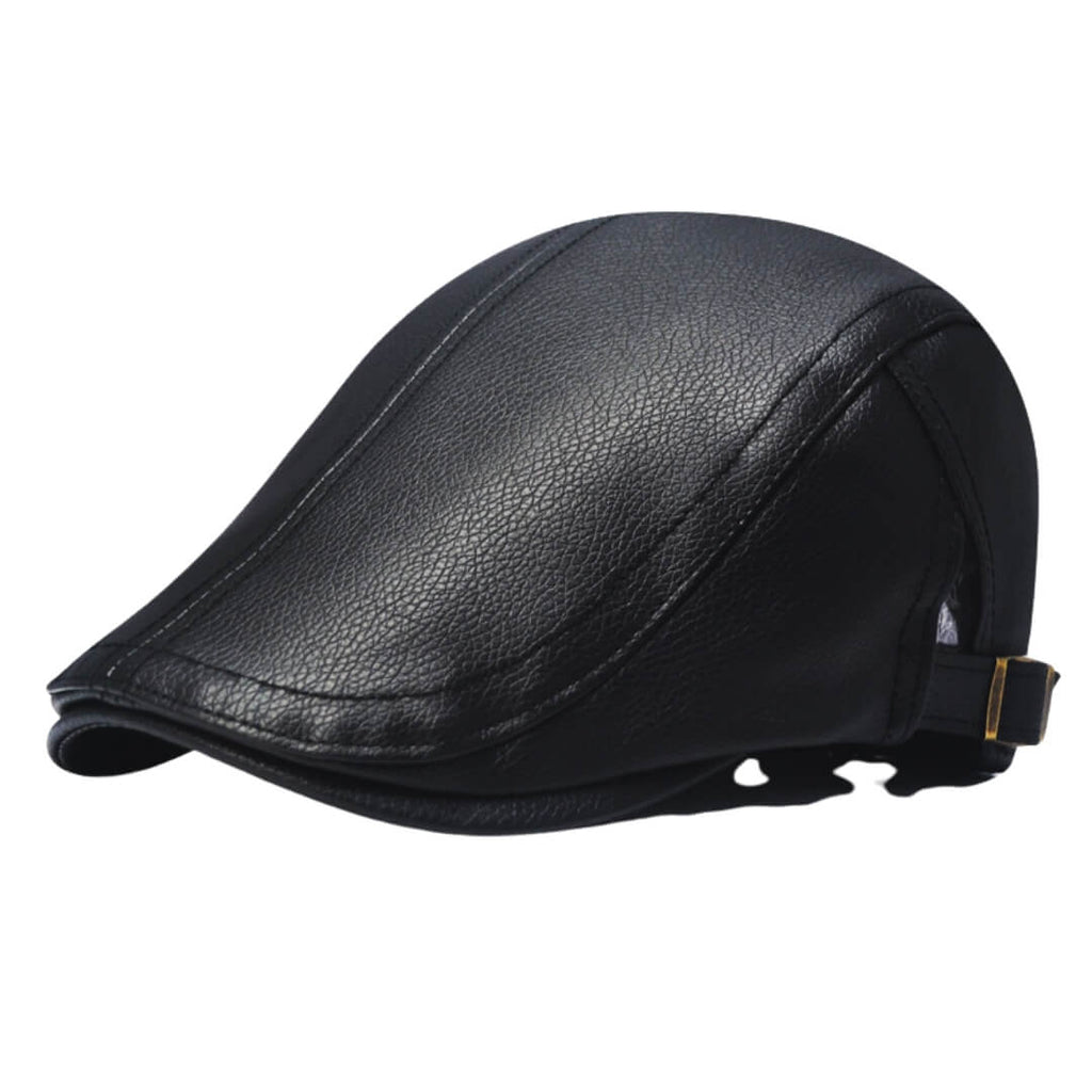 Leren flatcap — DENEKAMP