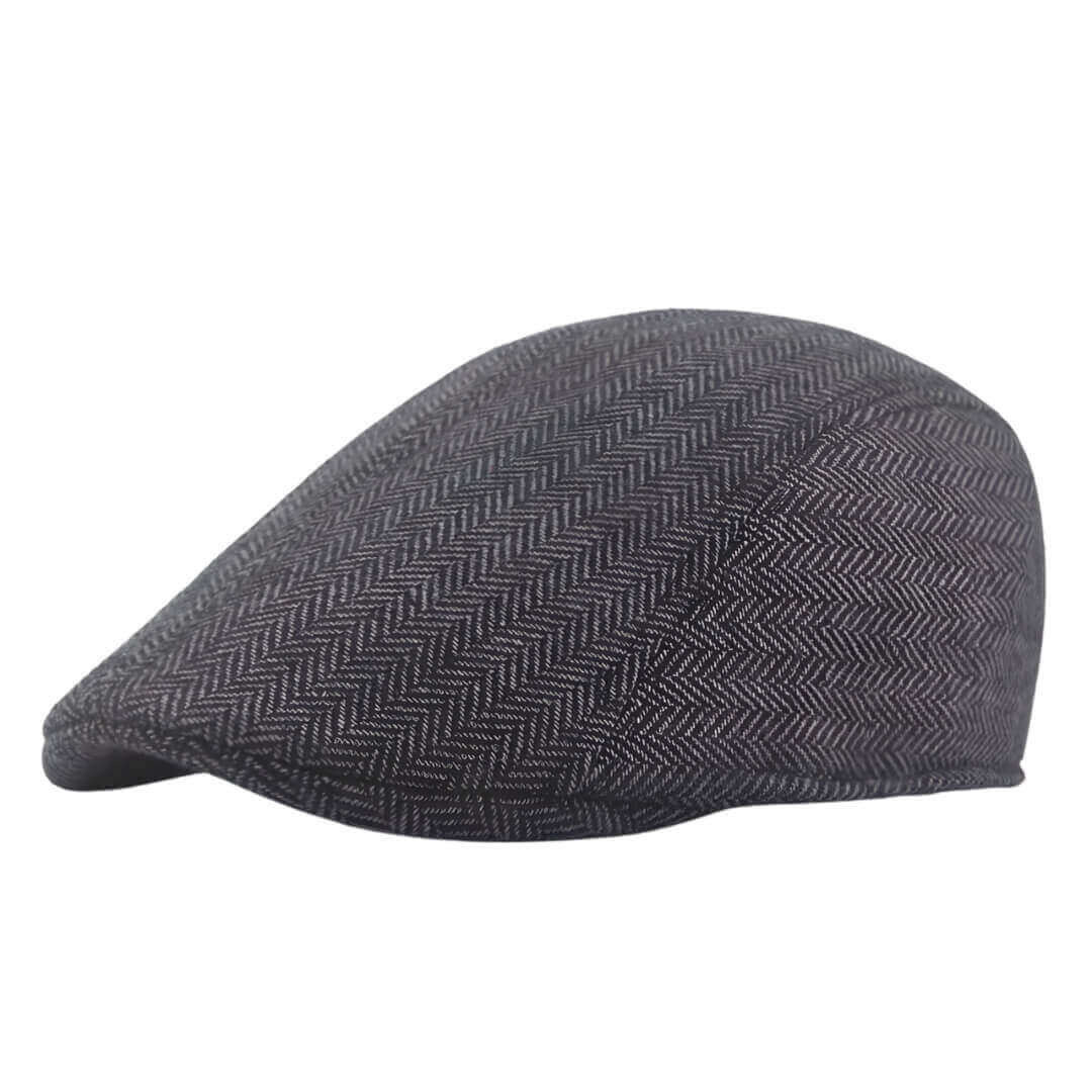 Katoenen flatcap met visgraat — KOUDEKERKE