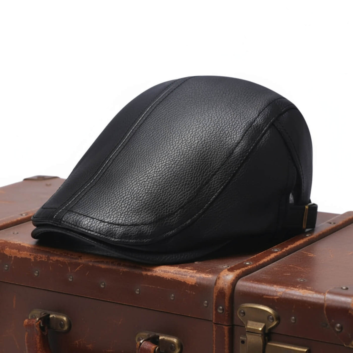 Leren flatcap — DENEKAMP