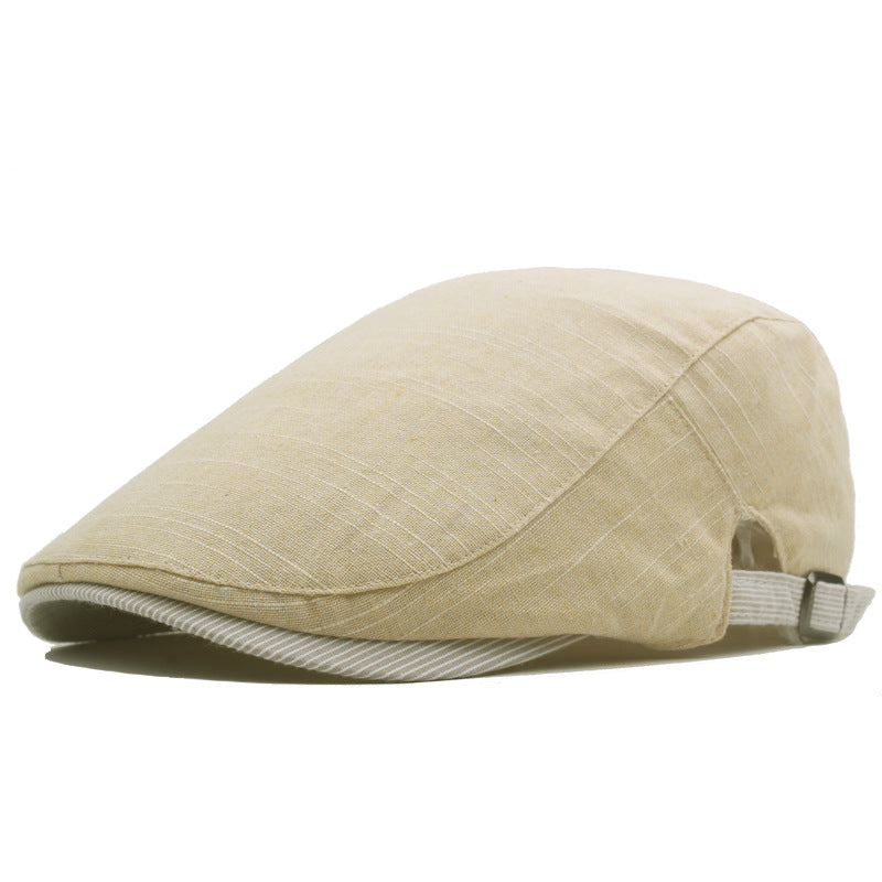 Flatcap van linnenmix — BREUKELEN