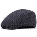 Katoenen flatcap met ruitpatroon — BURGUM