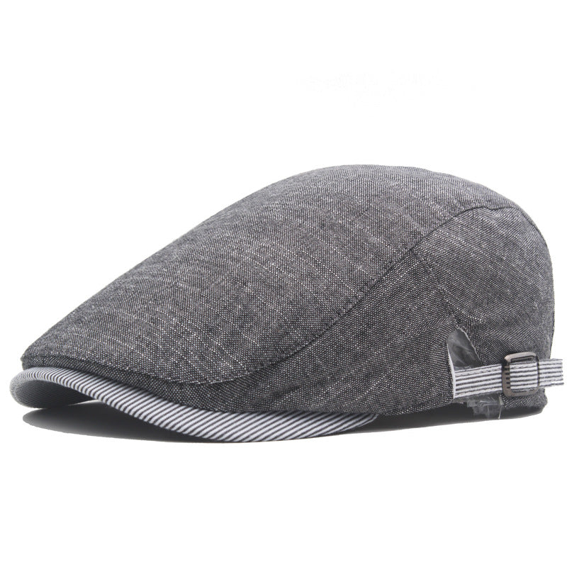 Flatcap van linnenmix — BREUKELEN