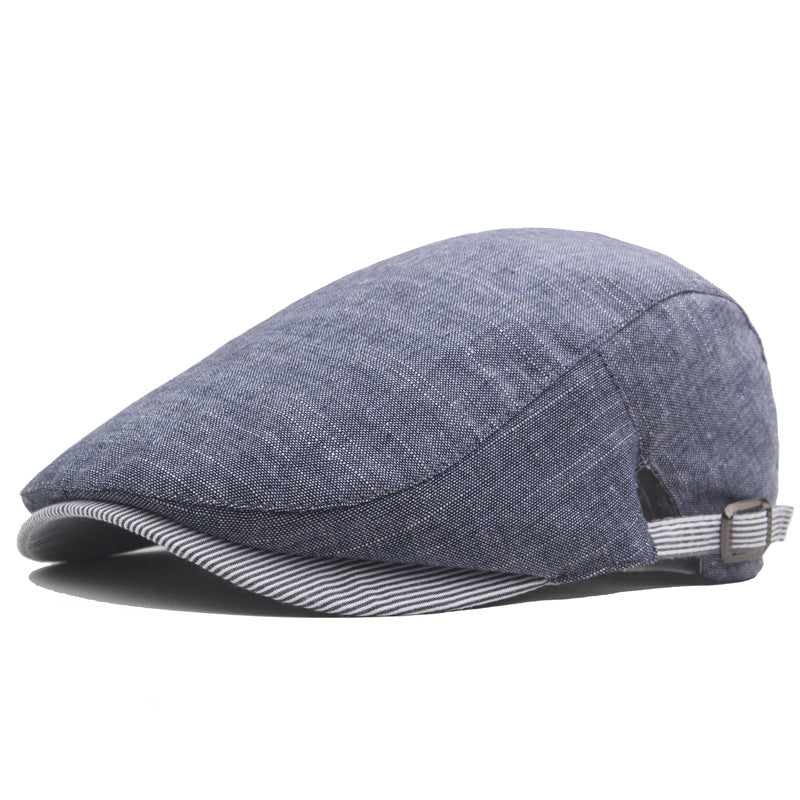 Flatcap van linnenmix — BREUKELEN