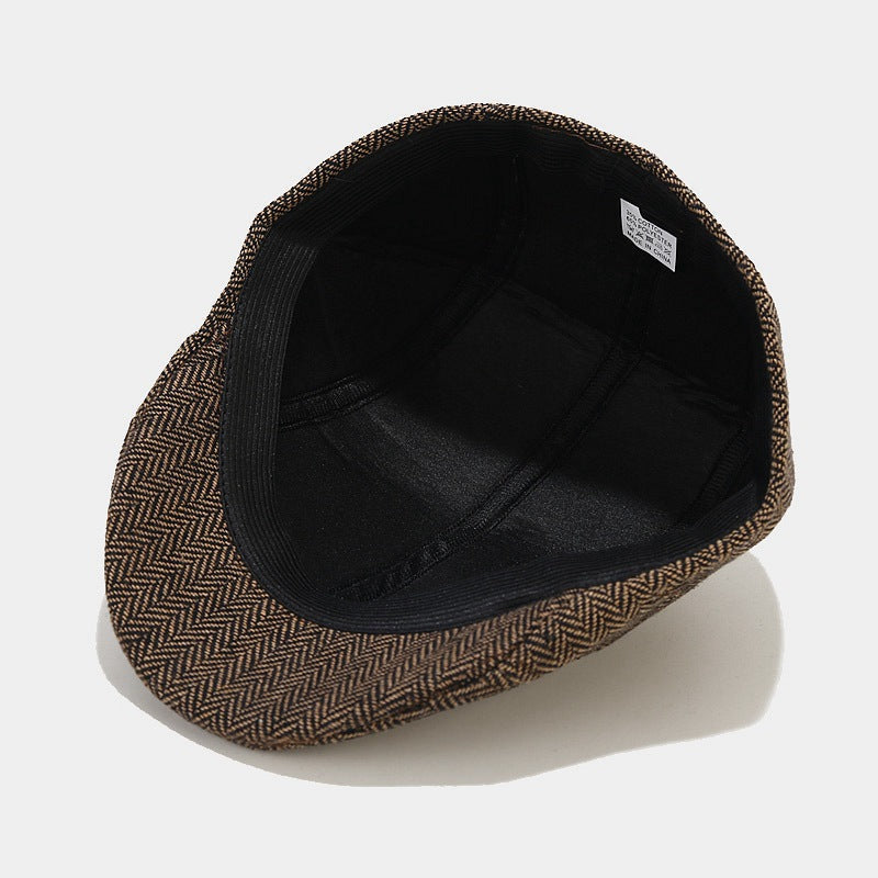 Wollen chauffeurspet met visgraat — DINTELOORD
