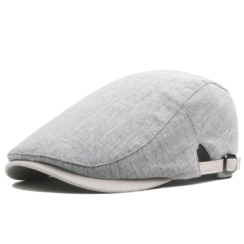 Flatcap van linnenmix — BREUKELEN