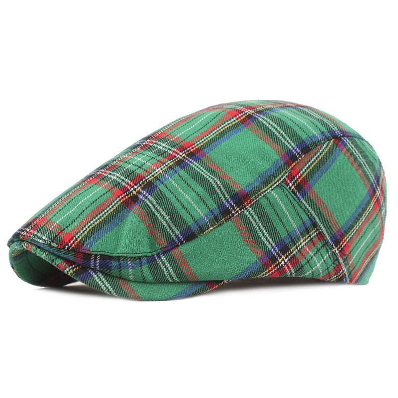 Flatcap van wolmix met tartan — RODEN