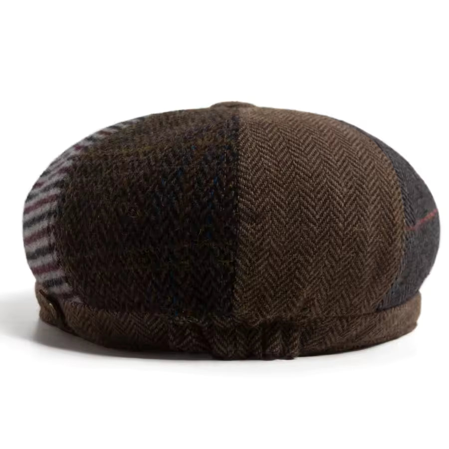 Wollen flatcap met patchwork — RENSWOUDE