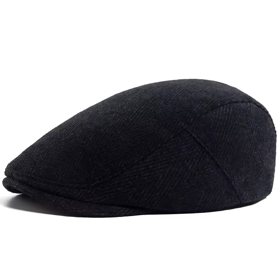 Wollen flatcap met visgraat — HEILOO