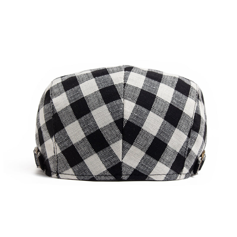 Katoenen flatcap met ruit — DUIVEN