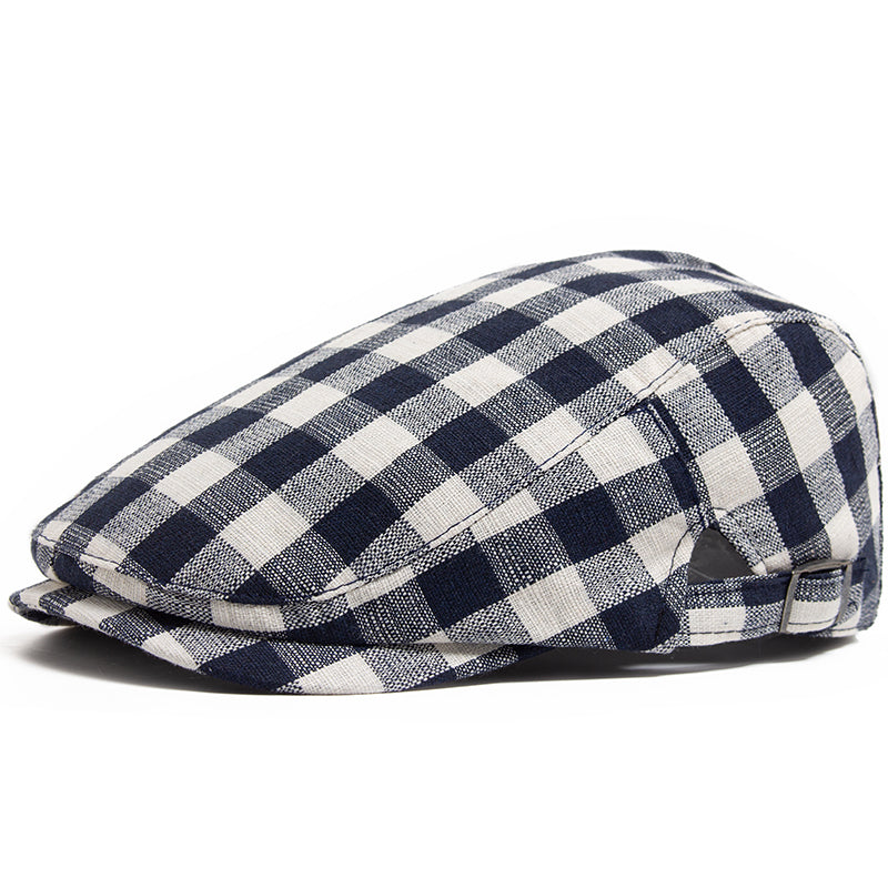 Katoenen flatcap met ruit — DE LIER
