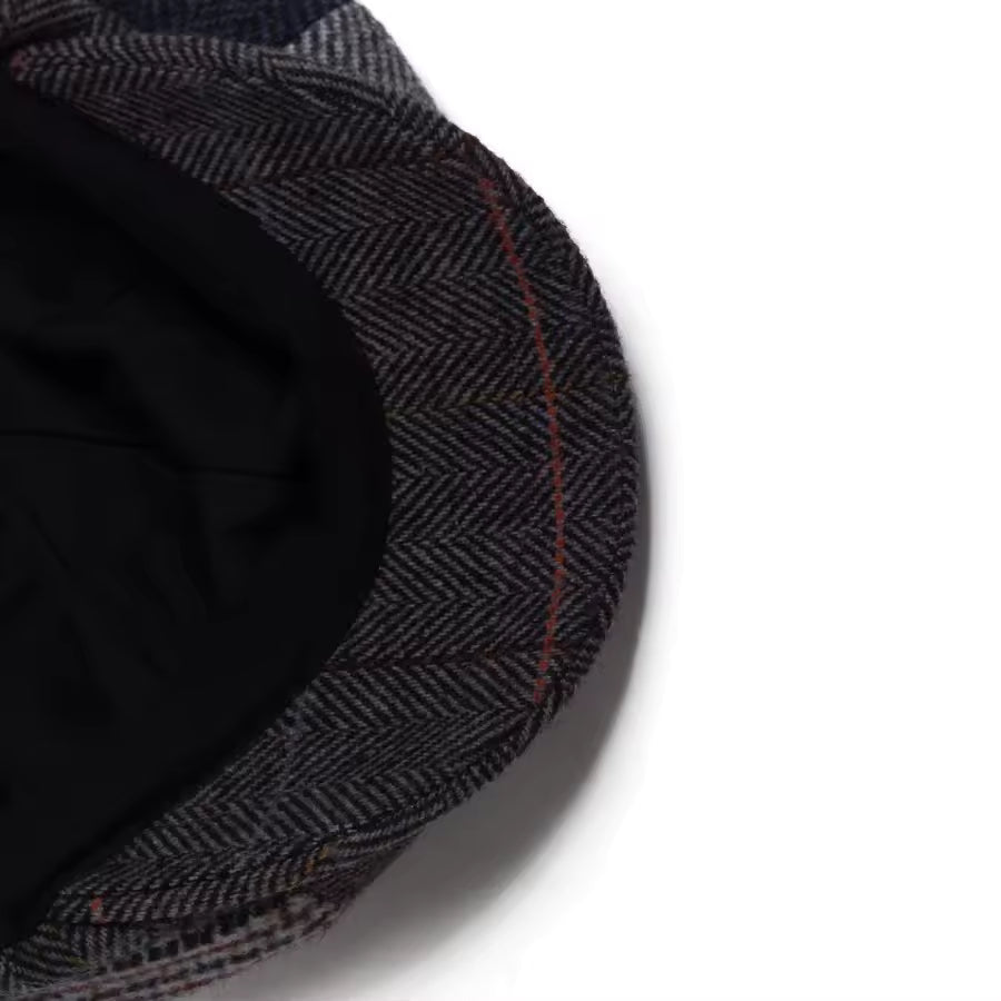 Wollen flatcap met patchwork — NOORDHORN