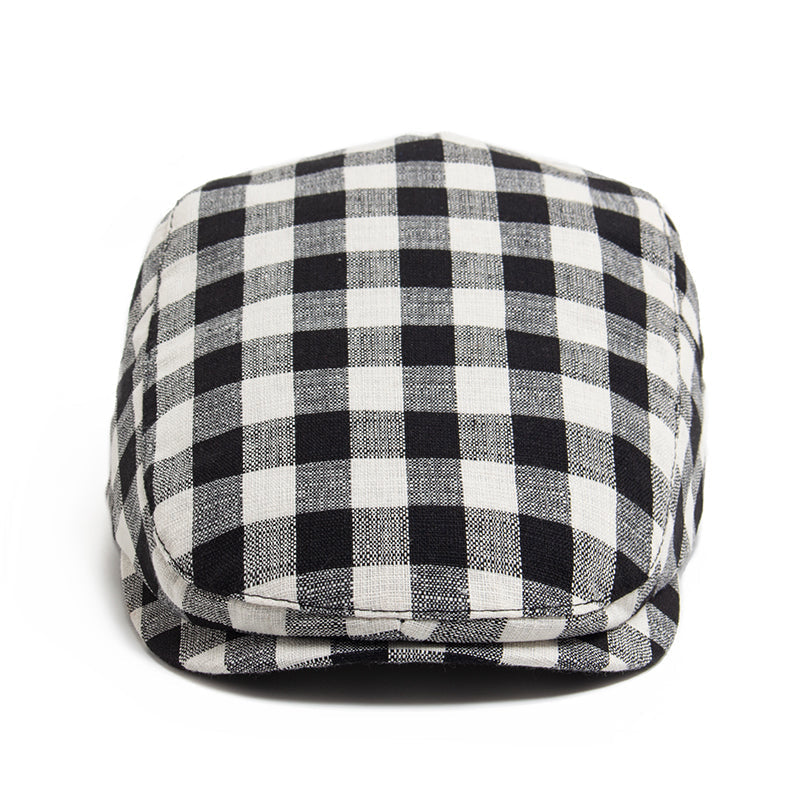 Katoenen flatcap met ruit — DE LIER