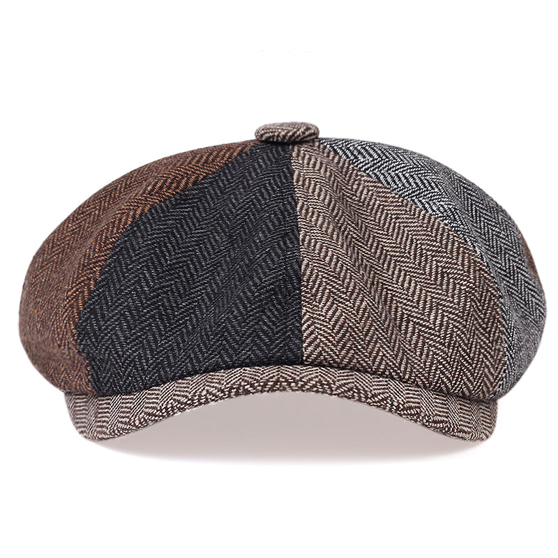 Wollen flatcap met visgraat — HELDEN