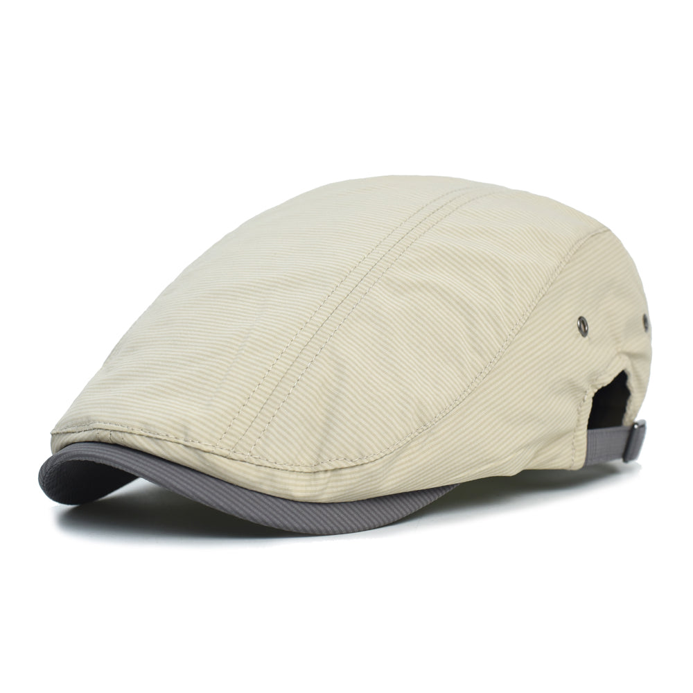 Katoenen flatcap met krijtstreep — RUINEN
