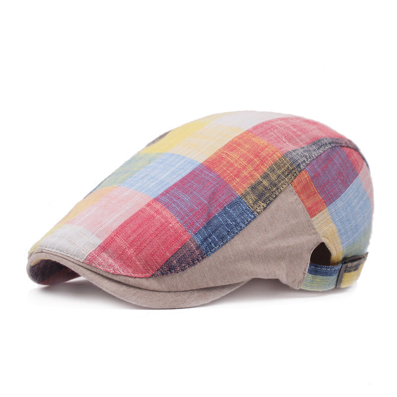 Katoenen flatcap met ruit — NIJMEGEN
