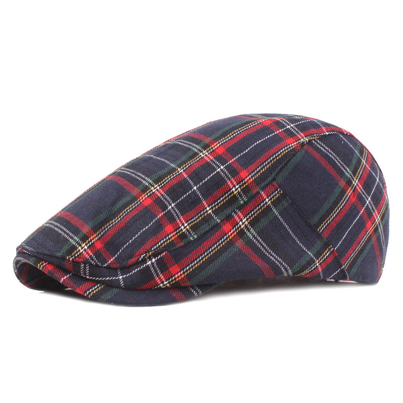 Flatcap van wolmix met tartan — GROESBEEK